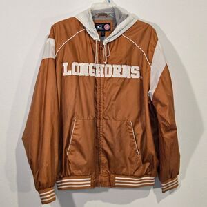 UT University of Texas Longhorns Burnt Orange Hoodie Jacket Size XXL
